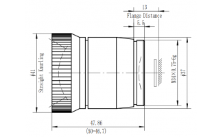 12mm f/1.0 Manual Focus Lenses for LWIR Thermal Imaging
